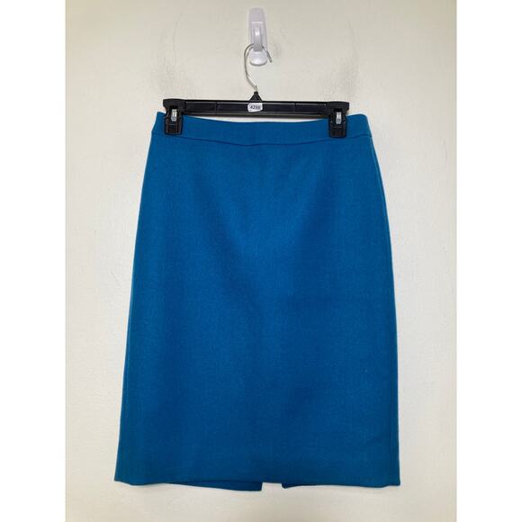 J Crew Teal No 2 Pencil Skirt Sz 0 - Picture 1 of 2